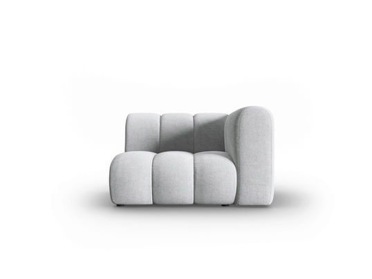 Modul canapea dreapta 1 loc, Lupine, Micadoni Home, BL, 114x87x70 cm, poliester chenille, gri deschis