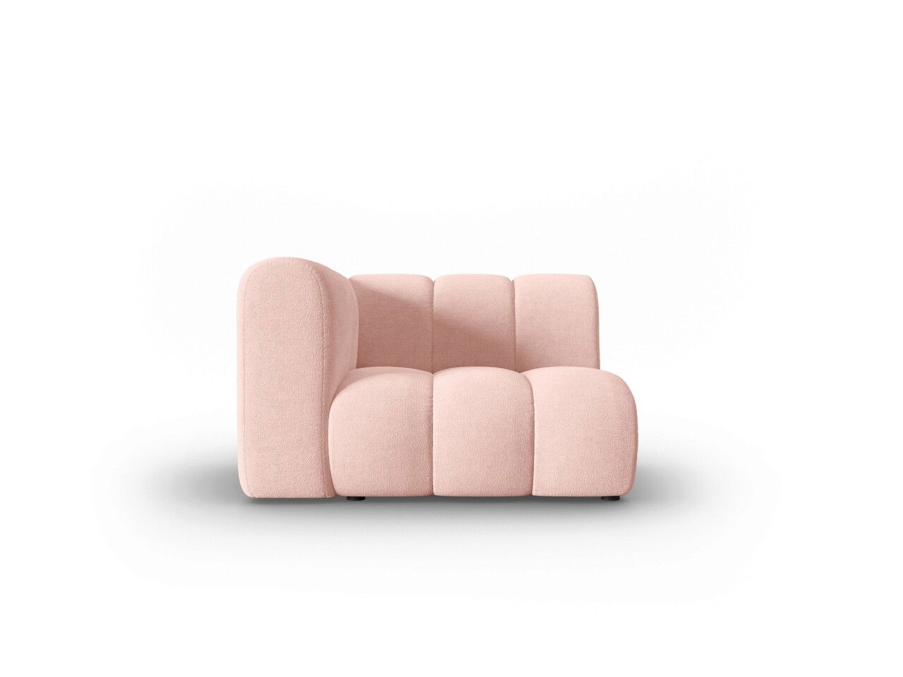Modul canapea stanga 1 loc, Lupine, Micadoni Home, BL, 114x87x70 cm, poliester chenille, roz