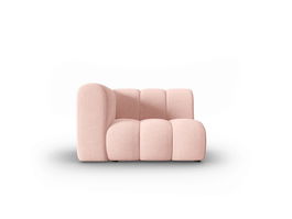 Modul canapea stanga 1 loc, Lupine, Micadoni Home, BL, 114x87x70 cm, poliester chenille, roz