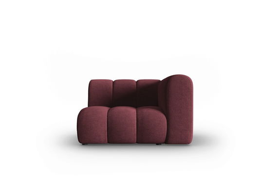 Modul canapea dreapta 1 loc, Lupine, Micadoni Home, BL, 114x87x70 cm, poliester chenille, bordo