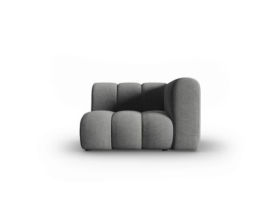 Modul canapea dreapta 1 loc, Lupine, Micadoni Home, BL, 114x87x70 cm, poliester chenille, gri