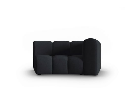 Modul canapea dreapta 1.5 locuri, Lupine, Micadoni Home, BL, 171x87x70 cm, poliester chenille, negru