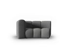 Modul canapea stanga 1.5 locuri, Lupine, Micadoni Home, BL, 171x87x70 cm, poliester chenille, gri