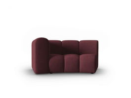 Modul canapea stanga 1.5 locuri, Lupine, Micadoni Home, BL, 171x87x70 cm, poliester chenille, bordo