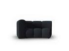 Modul canapea stanga 1.5 locuri, Lupine, Micadoni Home, BL, 171x87x70 cm, poliester chenille, negru