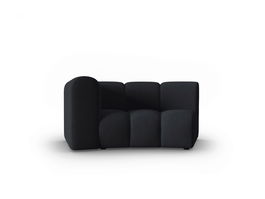 Modul canapea stanga 1.5 locuri, Lupine, Micadoni Home, BL, 171x87x70 cm, poliester chenille, negru