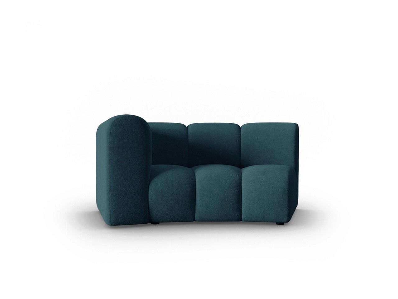 Modul canapea stanga 1.5 locuri, Lupine, Micadoni Home, BL, 171x87x70 cm, poliester chenille, turcoaz