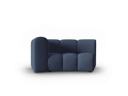 Modul canapea stanga 1.5 locuri, Lupine, Micadoni Home, BL, 171x87x70 cm, poliester chenille, albastru