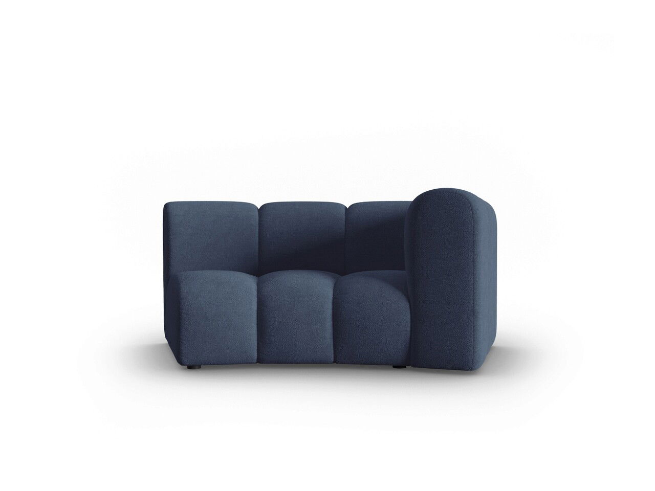 Modul canapea dreapta 1.5 locuri, Lupine, Micadoni Home, BL, 171x87x70 cm, poliester chenille, albastru