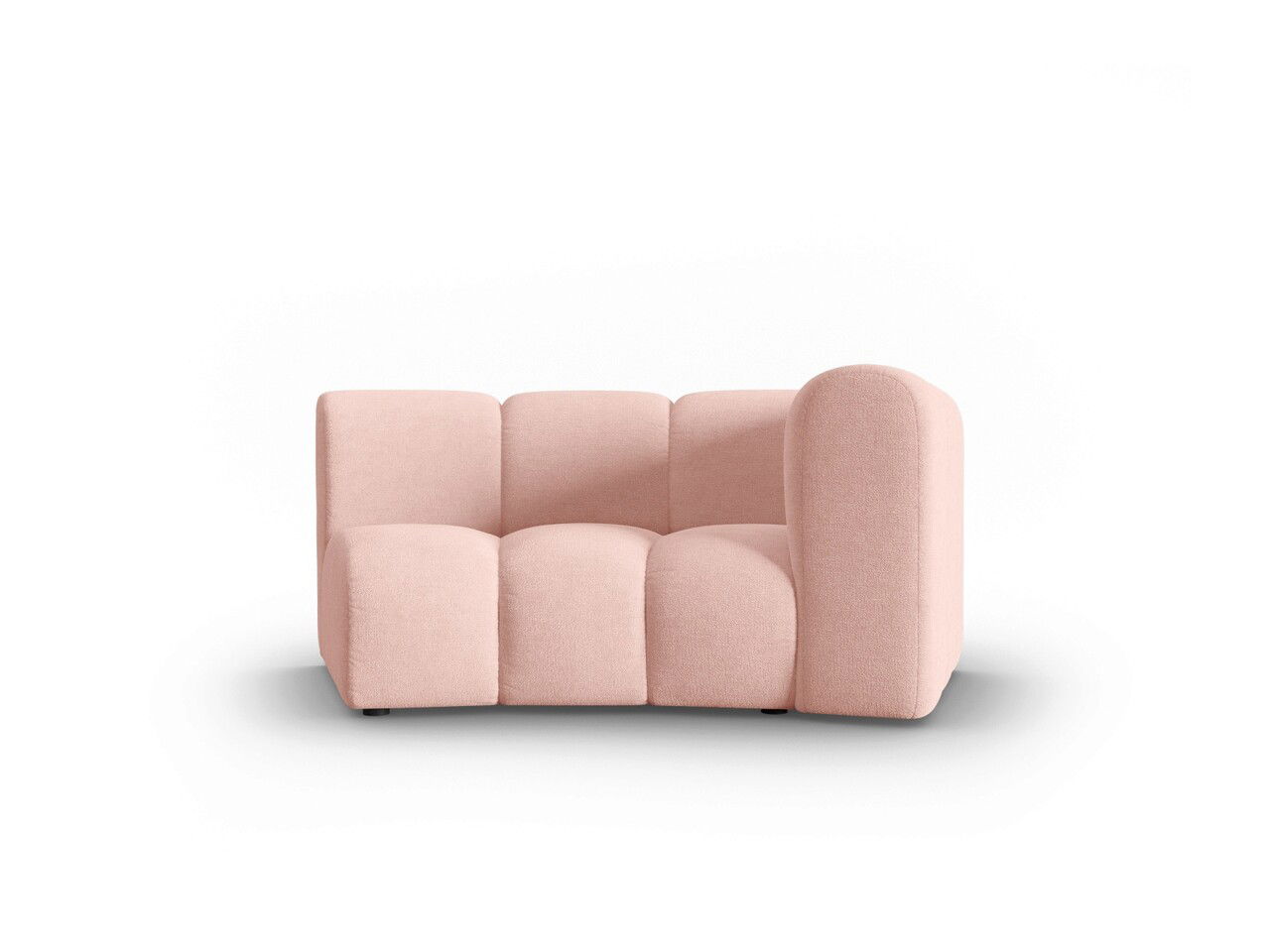 Modul canapea dreapta 1.5 locuri, Lupine, Micadoni Home, BL, 171x87x70 cm, poliester chenille, roz