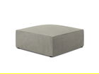 Taburet, Ruby, Micadoni Home, BL, 93x93x40 cm, velur, gri deschis
