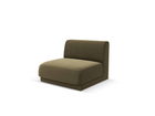 Modul canapea 1 loc fara cotiere, Miley, Micadoni Home, BL, 85x75x74 cm, catifea, verde