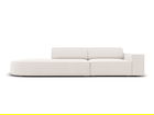 Canapea 3 locuri cotiera stanga, Jodie, Micadoni Home, BL, forma rotunjita, 262x102x70 cm, poliester, bej deschis