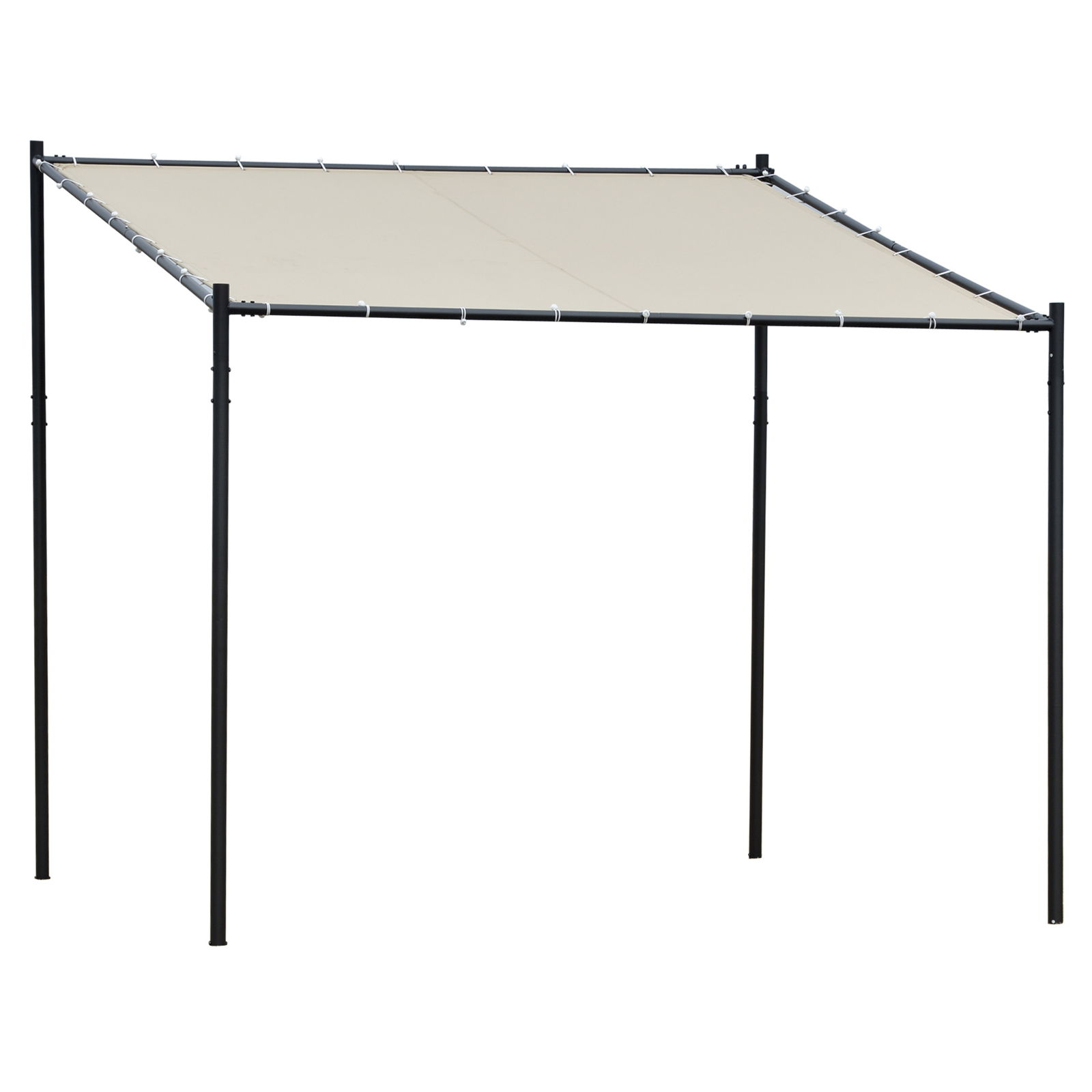 Outsunny Foisor Pergola de Gradina in Metal si Poliester Bej