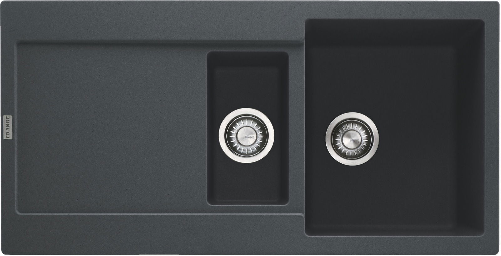 Chiuveta bucatarie fragranite Franke Maris MRG 651 reversibila 970x500mm tehnologie Sanitized Nero