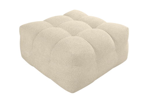 Pouf Bellezza 97x97x40 cm, Ivory