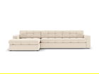 Coltar stanga 4 locuri, Justin, Micadoni Home, BL, 236x160x72 cm, poliester, bej deschis