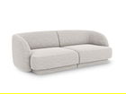 Canapea 2 locuri, Miley, Micadoni Home, BL, 184x85x74 cm, poliester chenille, gri deschis
