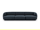 Canapea 3 locuri, Miley, Micadoni Home, BL, 259x85x74 cm, poliester chenille, albastru regal