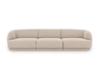 Canapea 3 locuri, Miley, Micadoni Home, BL, 259x85x74 cm, poliester chenille, bej