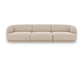 Canapea 3 locuri, Miley, Micadoni Home, BL, 259x85x74 cm, poliester chenille, bej