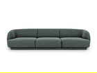 Canapea 3 locuri, Miley, Micadoni Home, BL, 259x85x74 cm, poliester chenille, albastru petrol