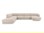 Coltar panoramic stanga 6 locuri, Miley, Micadoni Home, BL, 327x245x74 cm, poliester chenille, bej