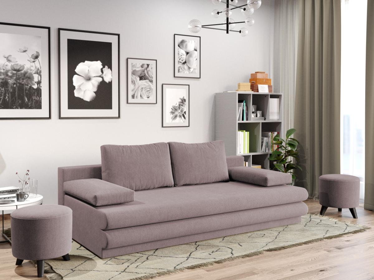 Canapea Extensibila Fargo Roze