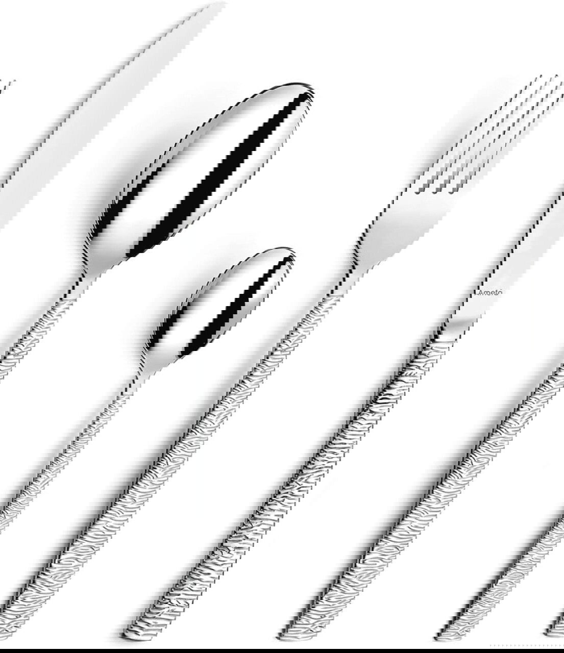 Set tacamuri 24 piese Amefa, Havane Jungle, inox 18/0, argintiu