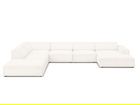 Coltar panoramic stanga 7 locuri, Jodie, Micadoni Home, BL, 364x262x70 cm, poliester Boucle, bej