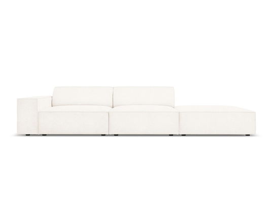 Canapea 3 locuri cotiera dreapta, Jodie, Micadoni Home, BL, 262x102x70 cm, poliester Boucle, bej