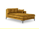 Sezlong living dreapta 1 loc, Mamaia, Micadoni Home, BL, 185x102x75 cm, catifea, galben