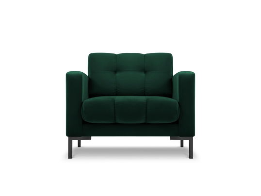 Fotoliu, Mamaia, Micadoni Home, BL, 87x92x75 cm, catifea, verde bottle