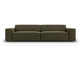 Canapea 4 locuri, Jodie, Micadoni Home, BL, 244x102x70 cm, catifea, verde