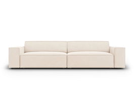 Canapea 4 locuri, Jodie, Micadoni Home, BL, 244x102x70 cm, catifea, bej deschis