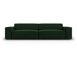 Canapea 4 locuri, Jodie, Micadoni Home, BL, 244x102x70 cm, catifea, verde bottle