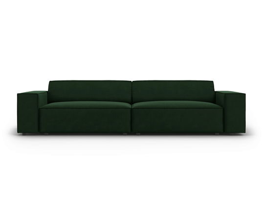 Canapea 4 locuri, Jodie, Micadoni Home, BL, 244x102x70 cm, catifea, verde bottle