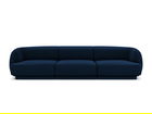 Canapea 3 locuri, Miley, Micadoni Home, BL, 259x85x74 cm, catifea, albastru regal