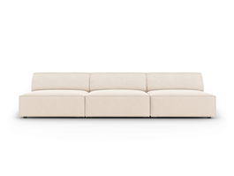 Canapea 3 locuri, Jodie, Micadoni Home, BL, 240x102x70 cm, catifea, bej deschis