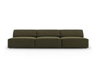 Canapea 3 locuri, Jodie, Micadoni Home, BL, 240x102x70 cm, catifea, verde
