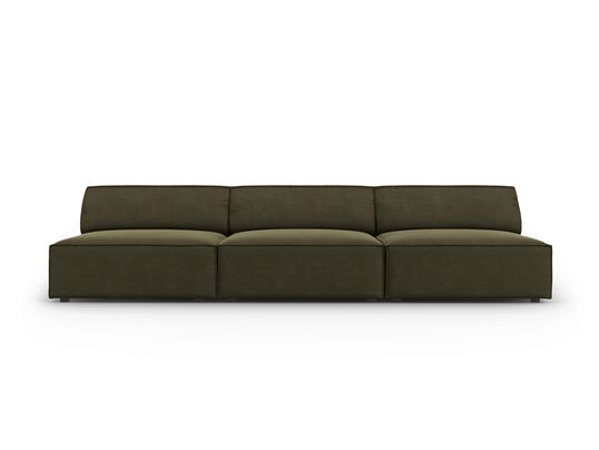 Canapea 3 locuri, Jodie, Micadoni Home, BL, 240x102x70 cm, catifea, verde
