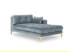Sezlong living dreapta 1 loc, Mamaia, Micadoni Home, GL, 185x102x75 cm, catifea, albastru deschis
