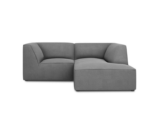 Coltar dreapta 3 locuri, Ruby, Micadoni Home, BL, 186x180x69 cm, poliester, gri