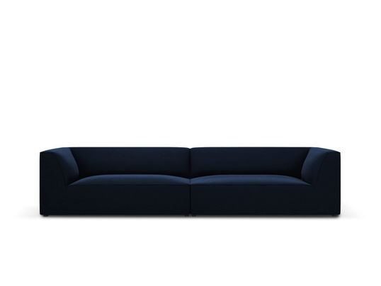 Canapea 4 locuri, Ruby, Micadoni Home, BL, 302x93x69 cm, catifea, albastru regal