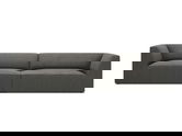Canapea 4 locuri, Ruby, Micadoni Home, BL, 302x93x69 cm, velur, gri inchis