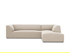 Coltar dreapta 4 locuri, Ruby, Micadoni Home, BL, 273x180x69 cm, catifea, bej