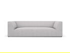 Canapea 3 locuri, Ruby, Micadoni Home, BL, 232x93x69 cm, poliester, gri deschis