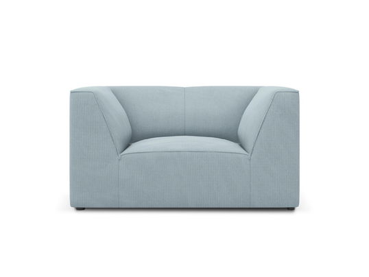 Fotoliu, Ruby, Micadoni Home, BL, 120x93x69 cm, velur, albastru deschis