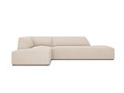 Coltar stanga 4 locuri, Ruby, Micadoni Home, BL, fara cotiera, 273x180x69 cm, poliester, bej