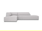Coltar stanga 4 locuri, Ruby, Micadoni Home, BL, fara cotiera, 273x180x69 cm, poliester, gri deschis